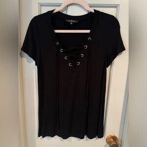 Lulus size small lace up top.